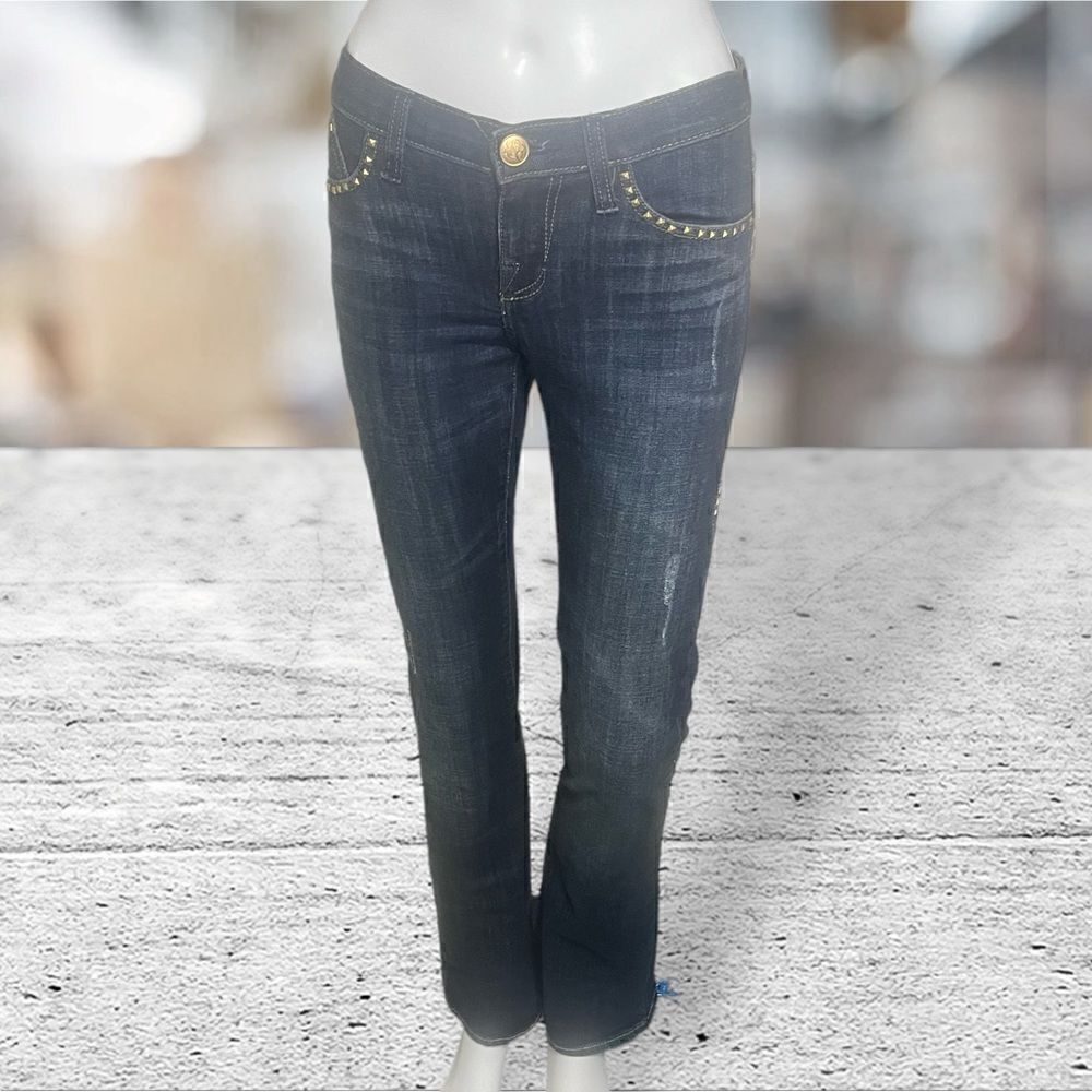Rock &‎ Republic Gold Studded Jeans Size 0 Western Bootcut Studded